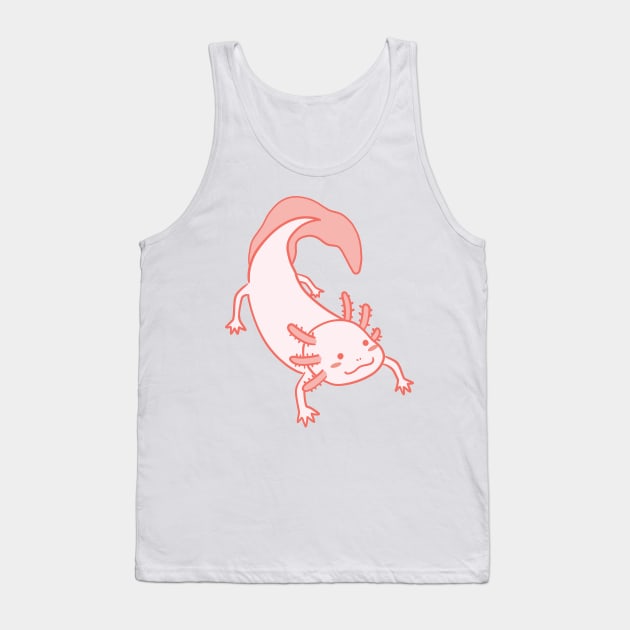 Cute kawaii Axolotl Drawing Tank Top by MariOyama